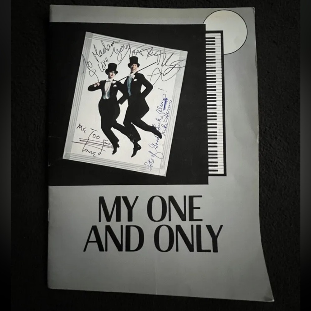My One And Only Signed Autographed To Liza Minnelli From Twiggy & Tommy Tune ‘83